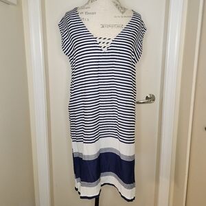 Stripe Beach Cover-Up Dress